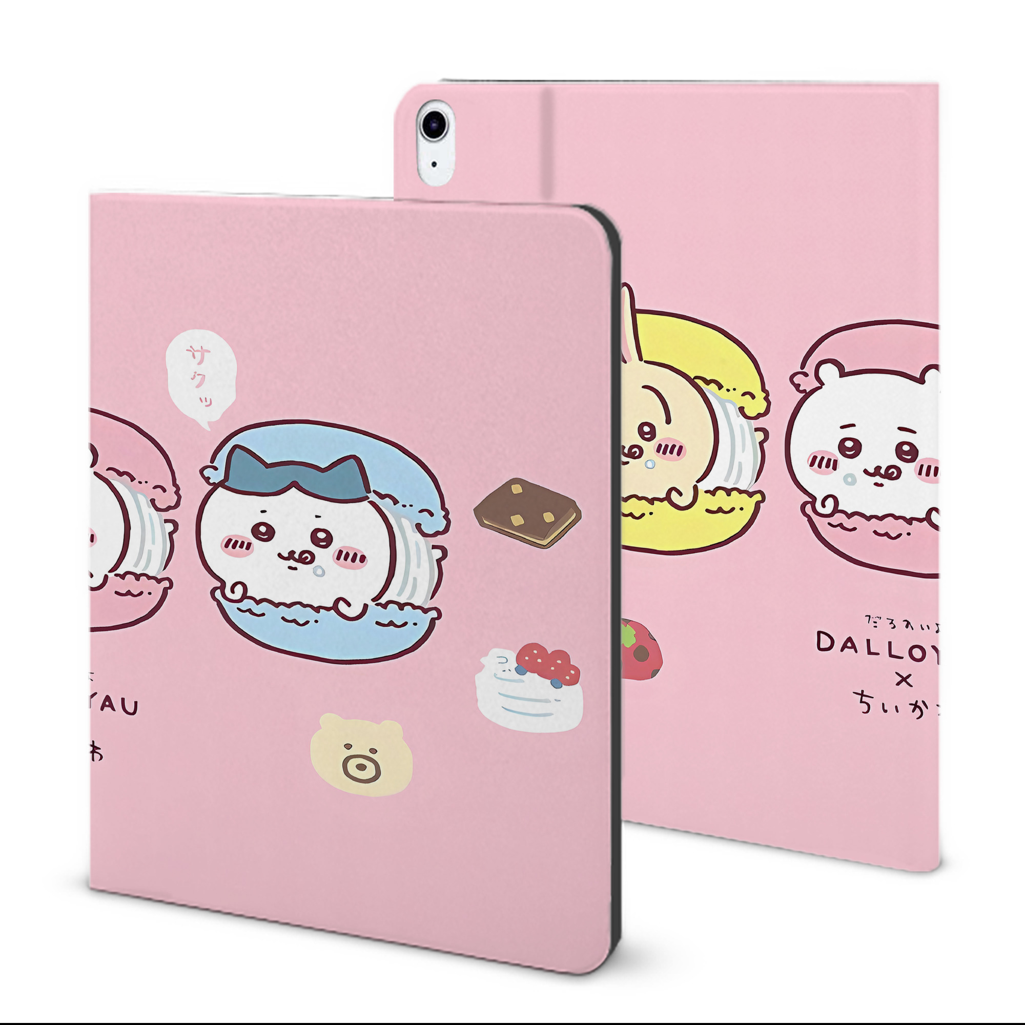 （画像用） ちいかわ Chii-kawa IPad ケース ブック型 PUレザー TPU 耐衝撃 軽量 薄型 ペン収納なし 全面保護 IPad 各モデル対応